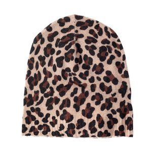 27 MILES Leopard Cashmere Beanie in Jungle